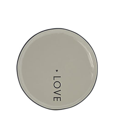 Bastion Collections Teller LOVE D19cm Keramik titane schwarz Dessert- und Kuchenteller Keramikgeschirr gedeckter Tisch Dessert Plate im Sale